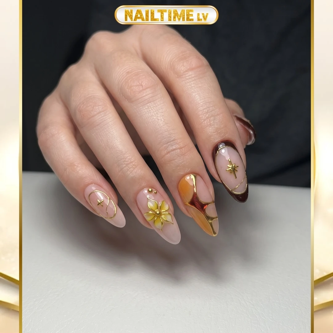 September-inspired nail art